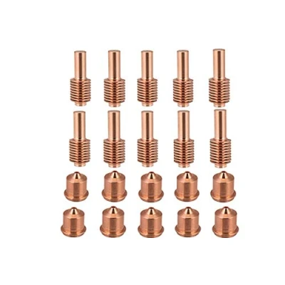Image of ACCEPTIN 10Pcs 220669 Plasma Electrodes &amp; 220671 Tips Fit Nozzles Torch Cutting Consumables 45/65/85/105