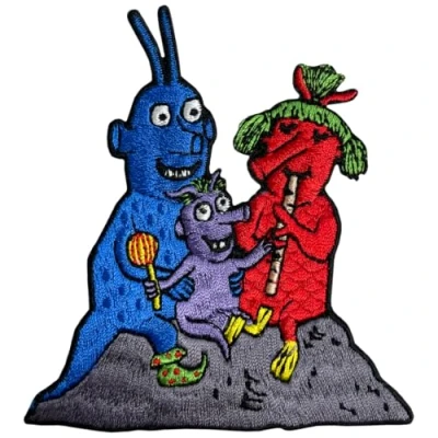 Image of Pawprint Family Bill, Janet, and Baby Sew on Patch Julia Donaldson Axel Scheffler&#039;s The Smeds Smoos Official Merchandise