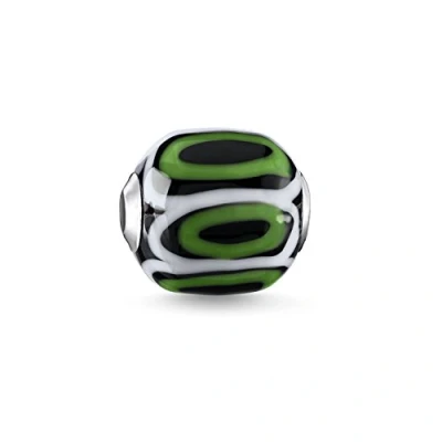 Image of Thomas Sabo Women Men Bead Karma Beads 925 Sterling silver Glass black white green K0253 017 6