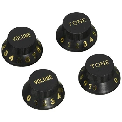 Image of Perri’s Leathers Ltd. Guitar Knob Magnets Potentiometer Black/White 4 Pack Made in Canada (GNM 01)