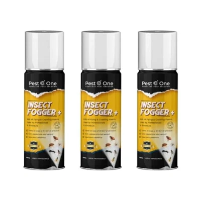 Image of Insect Fogger for Fleas Bed Bug, Flies, Moths Bomb kill all One shot insects killer aerosol Insecto Pro Formula 150ml (Pack of 3)