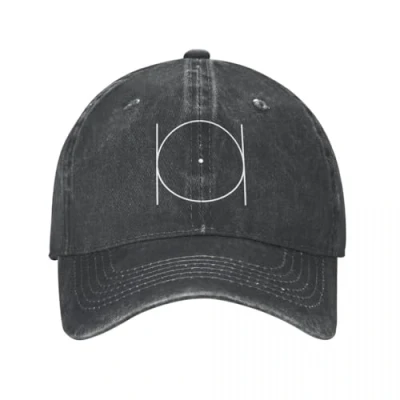 Image of Hat Fashion Hip Hop Retro Freemason Freemasonry Baseball Caps Unisex Distressed Denim Snapback Cap Point Within a Circle Outdoor Summer Birthday Gift