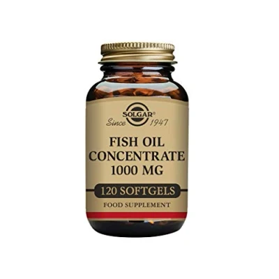 Image of Solgar Fish Oil Concentrate 1000 Mg Softgels Pack of 60 Supports Normal Functioning Heart, Brain Function and Vision Daily Wellbeing Gluten Free