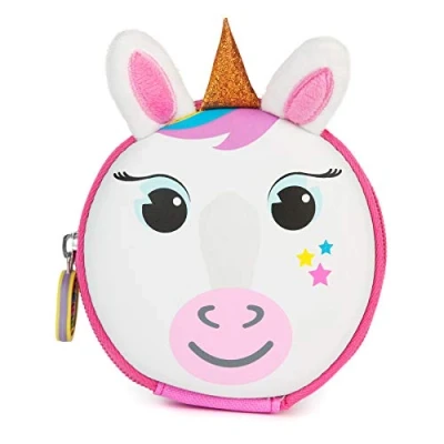 Image of boppi Tiny Trekker Kids Keyring Travel Pouch Coin Purse Mini Wallet Keychain Holder Zipper Clutch Bag Unicorn