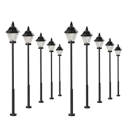 Image of LYM07 10 pcs Model Railway Led Lamppost Lamps Street Lgihts HO Scale 5cm 12V New