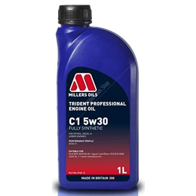 Image of Millers Oils Trident Professional 5W30 C1 Fully Synthetic Engine Oil, 1 Litre