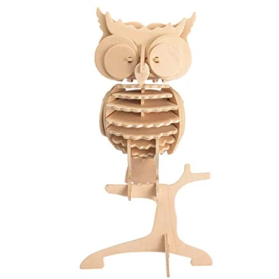 Image of 3D Wooden Puzzle Owl Model Woodcraft Construction kit Kids Toys age 5+ (JP273 35pcs)