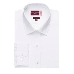 Image of Brook Taverner Mens Rapino Long Sleeve Shirt White 15&quot;