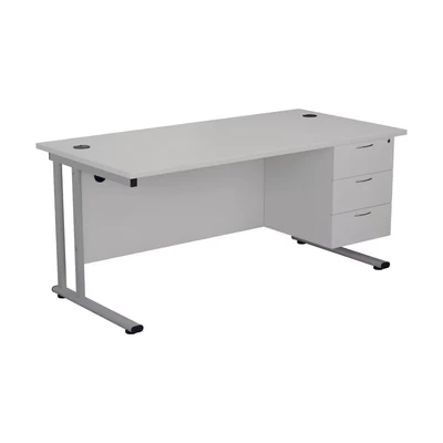 Image of Jemini 655 Fixed Pedestal 3 Drawer White KF74422