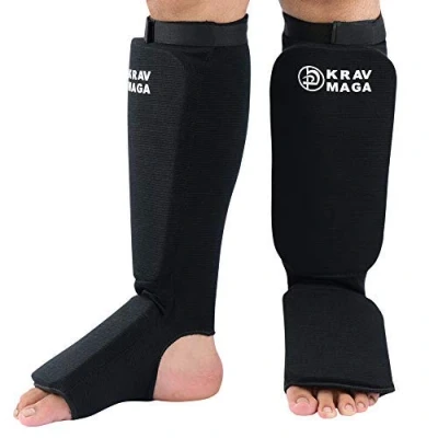 Image of KRAV MAGA HEAVY EVA PADDING ELASTICATED SHIN &amp; INSTEP GUARDS (Medium)