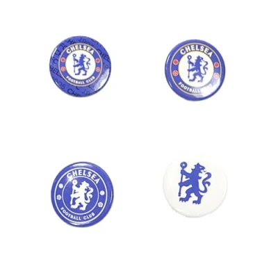Image of Official Chelsea Fc button badge set pack of four
