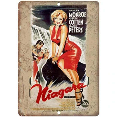 Image of HONGXIN Niagara Marilyn Monroe Retro Iron Painting Tin Wall Signs Warning Sign Metal Plaque Poster Art Decoration Bar Cafe Garage Office