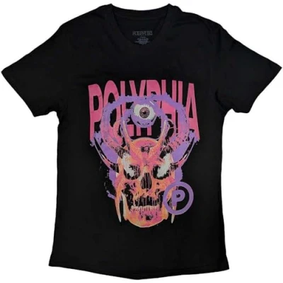 Image of Rock Off officially licensed products Polyphia &#039;Skull Circle P&#039; (Black) Unisex Long Sleeve T Shirt (Black, M)