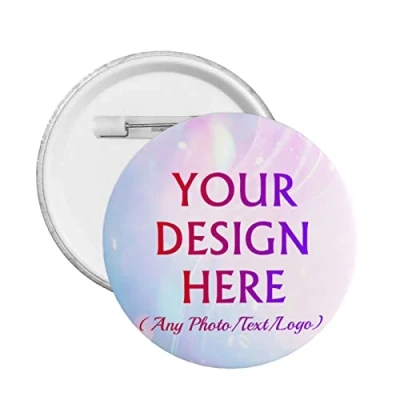 Image of Custom Button Pins Personalized Hat for Men Women Add Your Name Photo Text Logo