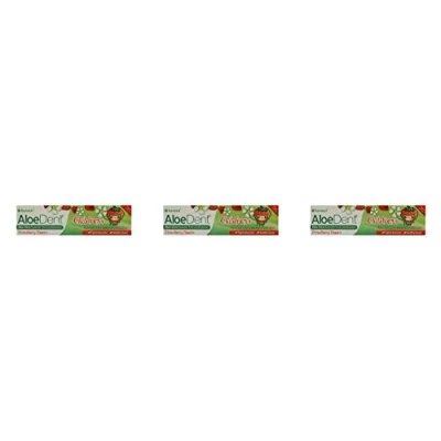 Image of (3 Pack) Aloe Dent Vera Childrens Toothpaste Fluoride Free 50ml ...