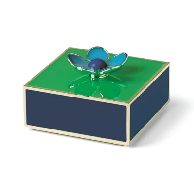 Image of Kate Spade New York Make It Pop Floral Box, 0.85 LB, Green/Navy