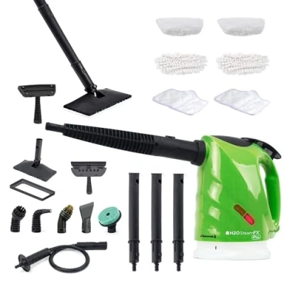 Image of H2O X5 Steam Mop 5 in 1 Cleaner (Green Handheld)