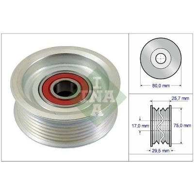 Image of 31190RBA000 Idler Pulley INA 532 0587 10 HONDA: CIVIC 8 Hatchback, ACCORD 8, 7 Hatchback