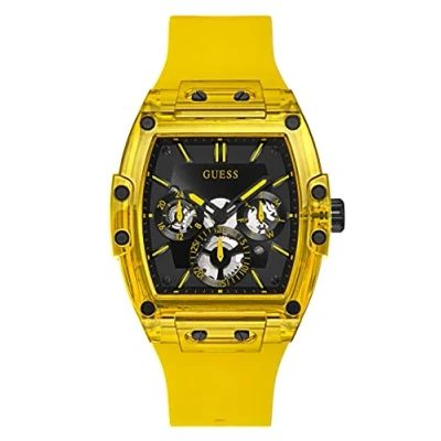 Image of GUESS Men Analog Quartz Watch with Silicone Strap GW0203G6