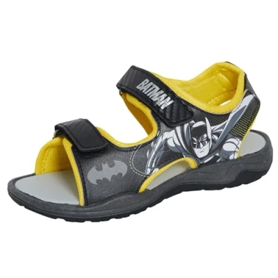Image of DC Comics Batman Sports Sandals Black/Yellow EU 33 / UK 1