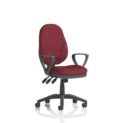 Image of Eclipse Plus XL Lever Task Operator Chair Bespoke with Loop Arms In Ginseng Chilli