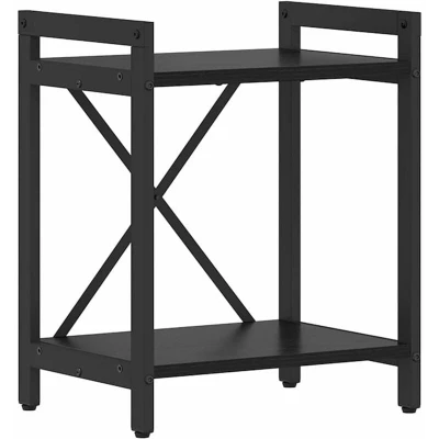 Image of vidaXL Bookcase Black oak 40 x 30 48.5 cm Engineered wood