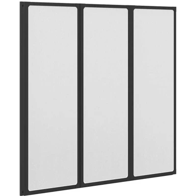 Image of vidaXL Shower Screen Folding Manual Black 120 x 2 117 cm Aluminium