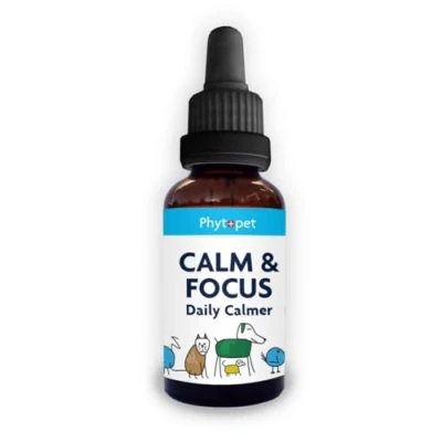 Image of Phytopet Calm &amp; Focus 100ml Natural Cognitive Mood Support Bacopa, Ashwagandha, St. John’s Wort For Dogs, Cats, Birds, Horses
