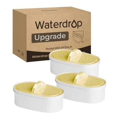 Image of Waterdrop Water Filter Cartridges, WD PF01A P Replacement Filters for All Jugs and Dispenser Filtration System, NSF 53&amp;42&amp;372 Certified, Reduces Chlorine, Cadmium, Copper, Mercury(3)