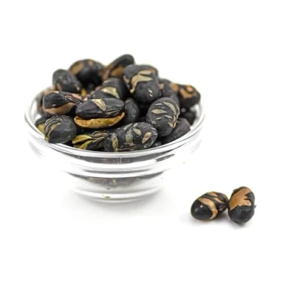 Image of Sussex Wholefoods Roasted &amp; Salted Black SOYA Beans 500g