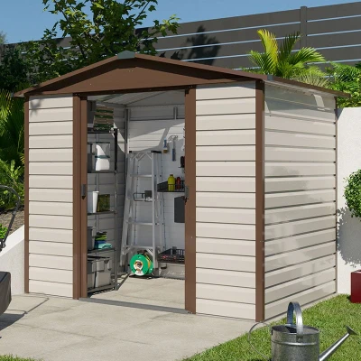 Image of 8&#039; x 6&#039;6 Yardmaster Shiplap Metal Shed (2.43m 1.97m)