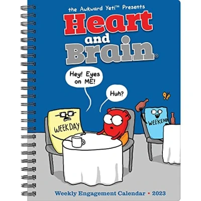 Image of Heart &amp; Brain by the Awkward Yeti 2023 Engagement Calendar