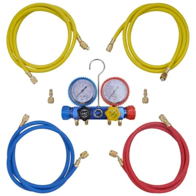 Image of vidaXL 4 way Manifold Gauge Set in Tool Kit