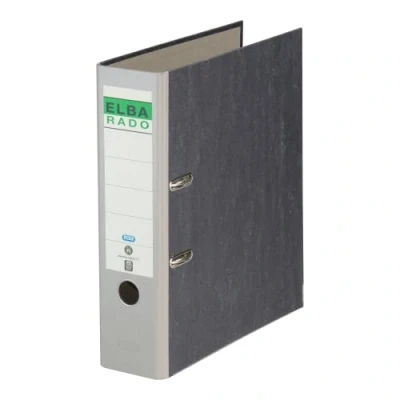 Image of Elba Rado Ring Binder/Folder, Clouded Marble A4, Wide (1 Item) Grey