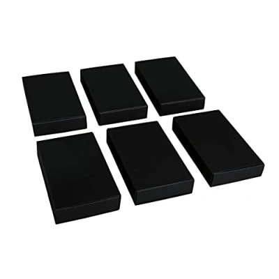 Image of Rayher Set of Six Large Matchboxes for Crafting, Sliding Boxes DIY Favour and Advent Calendar, Paper Matchbox Crafts, black, 11x6.5x2cm, 67368576