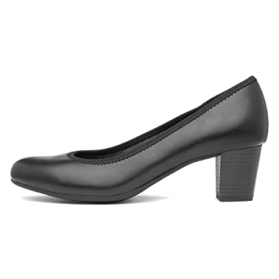 Image of Jana Softline Womens Black Court Shoe Size 6.5 UK