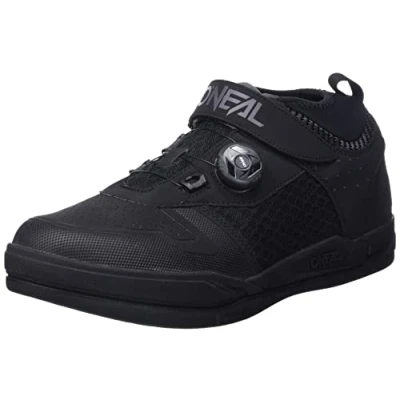 Image of O&#039;Neal Mountain Bike Shoes MTB Downhill Freeride Vegan SPD Pedal Plate Compatible, Quick Lace System, Breathable Session V.22 Shoe Adult Black Grey Size 37