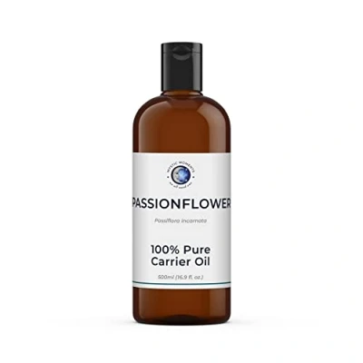 Image of Mystic Moments Passionflower Carrier Oil 1 Litre Pure &amp; Natural Perfect For Hair, Face, Nails, Aromatherapy, Massage and Dilution Vegan GMO Free
