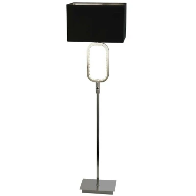 Image of Aura Chrome Floor Lamp, 1 X E27 Holder And LED, Crystal Glass