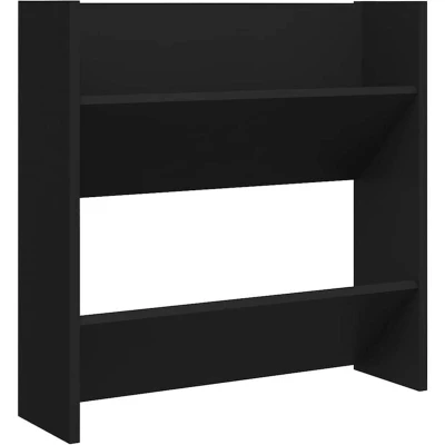 Image of vidaXL Wall Shoe Cabinet Black 60x18x60 cm Engineered Wood