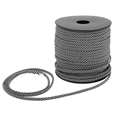 Image of BOROCO Tent Guy Ropes,50M Reflective Camping Guide Rope,4mm Thick 7 Core Paracord Rescue Tying Lanyard Rope for Outdoor Windbreak (Silver)