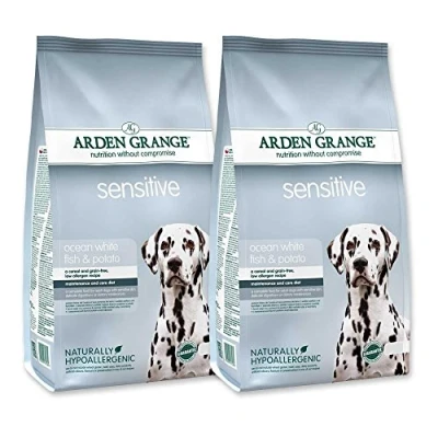 Image of Arden Grange Sensitive Fish &amp; Potato Adult Dog Food 2 x 12kg