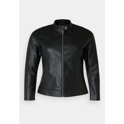 Image of ONLY Carmakoma Carrobber Jacket Faux leather jacket, Women&#039;s, Size: 18, Black