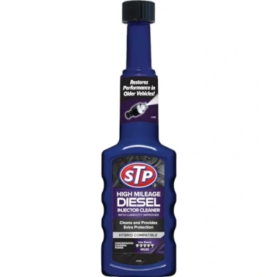 Image of STP Diesel High Milage Injector Cleaner 200 ml, Cleans and Protects your Engine for 300 miles, Enhances Fuel Economy, Mechanical Car Cleaning Products, Concentrated Formula, Made in the UK