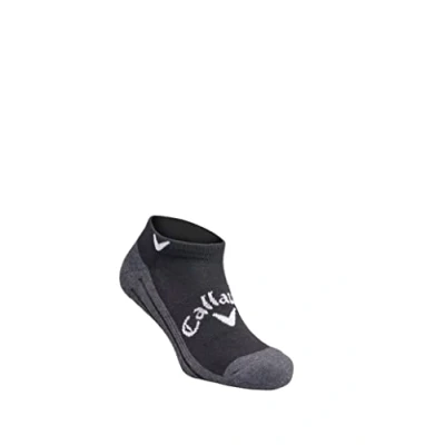 Image of Callaway Men&#039;s 2022 Tour Cotton Crew Socks, Charcoal/Black, One Size UK