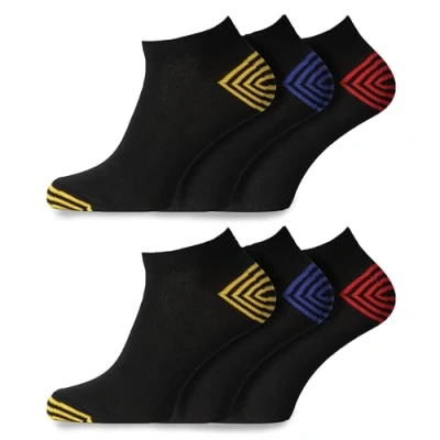 Image of Socksmad 6 Pairs Trainer Cotton Sports Ankle Socks for Men Women Breathable Durable Athletic Running UK Size 11 (UK, Numeric, 6, 11, Regular, Stripe H&amp;T 1975)