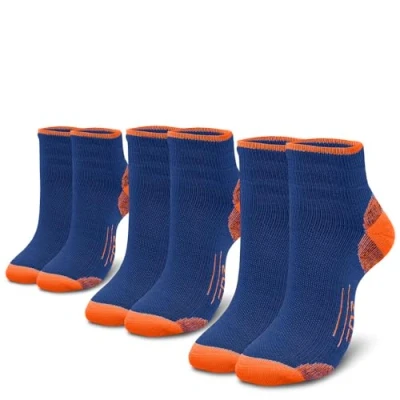 Image of EDZ Merino Wool Running Socks Blue/Orange 9 11 (3 pack)