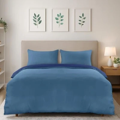 Image of Utopia Bedding King Size Duvet Cover Soft Microfibre Polyester Set with Pillow cases Quilt (Navy/Blue)