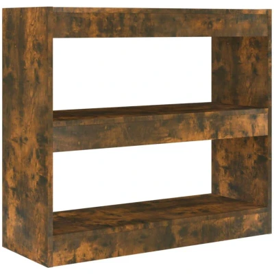 Image of vidaXL Book Cabinet/Room Divider Smoked Oak 80x30x72 cm