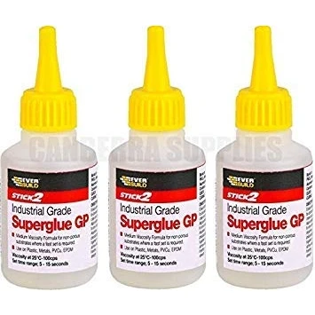Image of Everbuild Industrial Grade Superglue GP 50 g Pack of 3